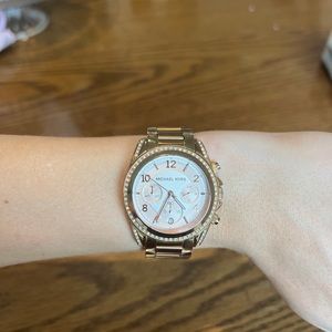 Michael Kors Ritz Rose Gold Tone Watch (Needs new batteries)